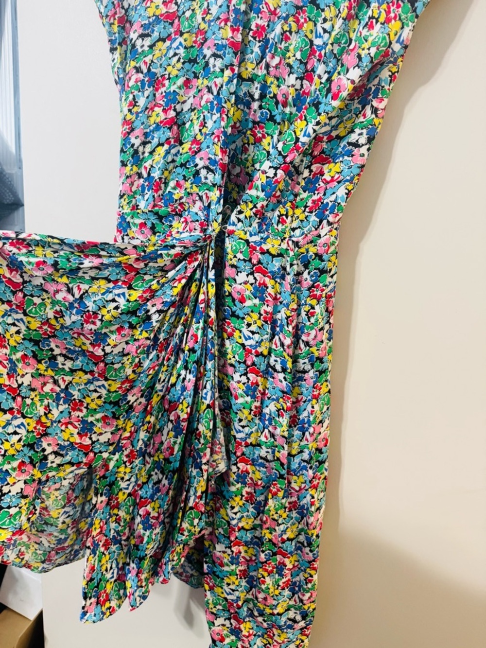 Vintage Jackie Bernard for EKLEKTIC Floral Wrap Dress Size 12 Retro - Picture 4 of 8